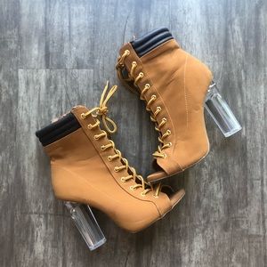 Peep Toe Booties Size 8 1/2